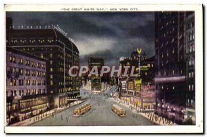 Old Postcard The Great White Way New York City