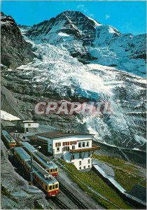 Postcard Modern Berner Oberland Eigergletscher half began Monch Eiger Glacier...