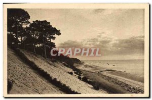 Old Postcard The Moulleau Large Abatilles dunes overlooking the passes d & # ...