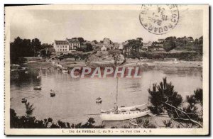 Old Postcard Ile de Brehat The walled port Boats