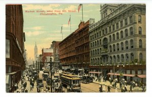 PA - Philadelphia. Market Street West from 8th Street ca 1907