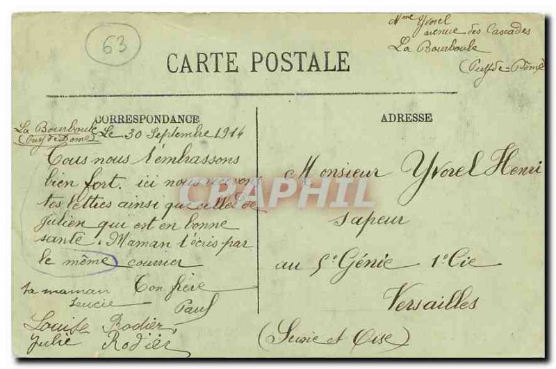 Old Postcard La Bourboule Charles Bridge