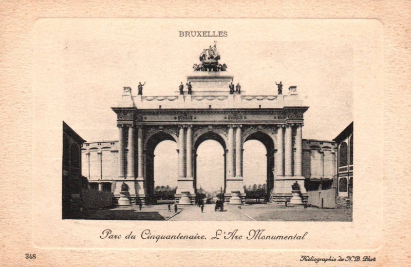 Parc du Cinquantenaire L'Arc Monumental,Brussels,Belgium BIN