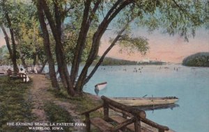 Iowa Waterloo The Bathing Beach La Fayette Park Curteich