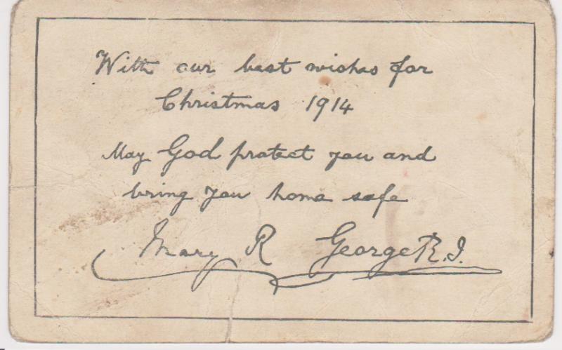 KING GEORGE V AND QUEEN MARY 1914 CHRISTMAS GREETINGS