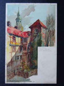 Germany HANNOVER Motiv Von Der Alten Stadtmauer c1905 Lithograph UB Postcard