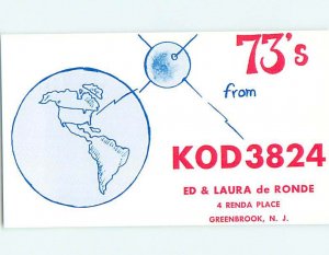 Pre-1980 RADIO CARD - Greenbrook by Piscataway & Bridgewater & Edison NJ AH0572