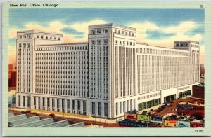 New Post Office Chicago Illinois United States Postal Service Building Postcard