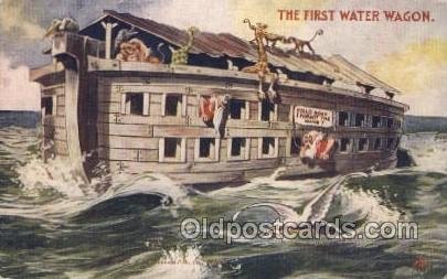 The First water wagon Noahs Ark Unused light crease bottom right corner, mino...