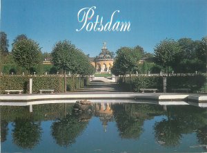 Postcard Germany Potsdam park von Sanssouci