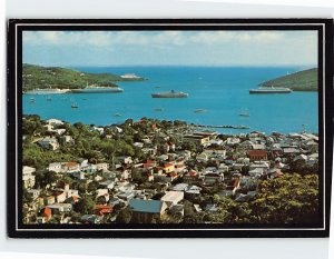 Postcard Aerial View of St. Thomas US Virgin Islands