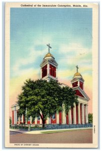 1938 Cathedral Immaculate Conception Chapel Mobile Alabama AL Vintage Postcard