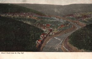 Mauch Chunk From The Flagstaff Panorama Roadways Mountains Pennsylvania Postcard