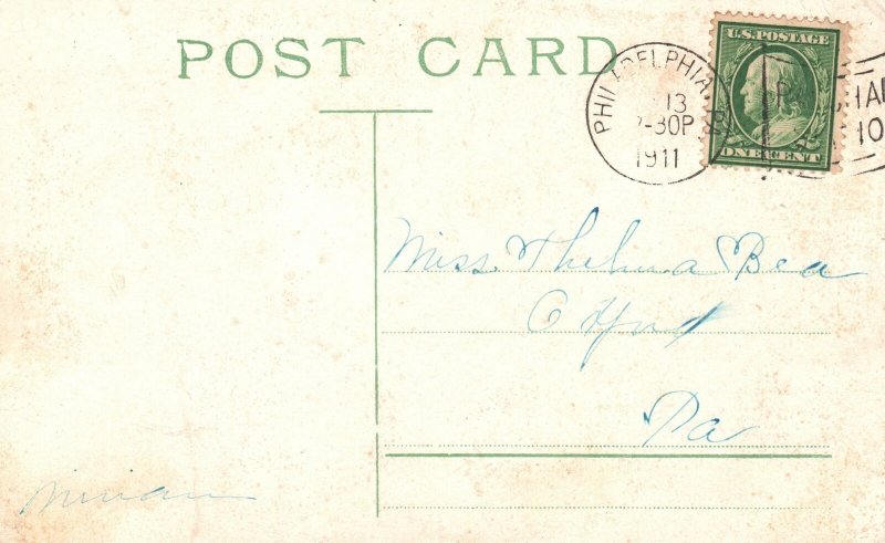 Vintage Postcard 1911 From Bridge To Picnic Grounds Willow Grove Philadelphia PA