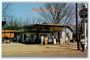 c1950 Billy's Carter Amoco Gas Station Roadside Plains Georgia Vintage Postcard