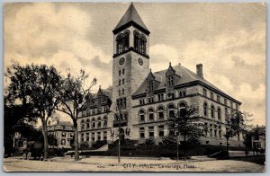 Cambridge Massachusetts 1907 Postcard City Hall