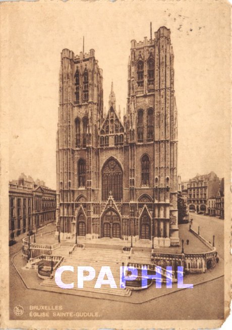 Postcard Modern BRUSSELS
CHURCH OF SAINT GUDULE
