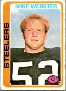 1978 Topps Football Card Mike Webster Pittsburgh Steelers sk7482