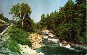Ammonoosuc Falls White Mountains New Hampshire NH UNP Chrome Postcard C1