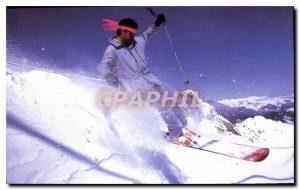 Postcard Modern Snow Fun Ski