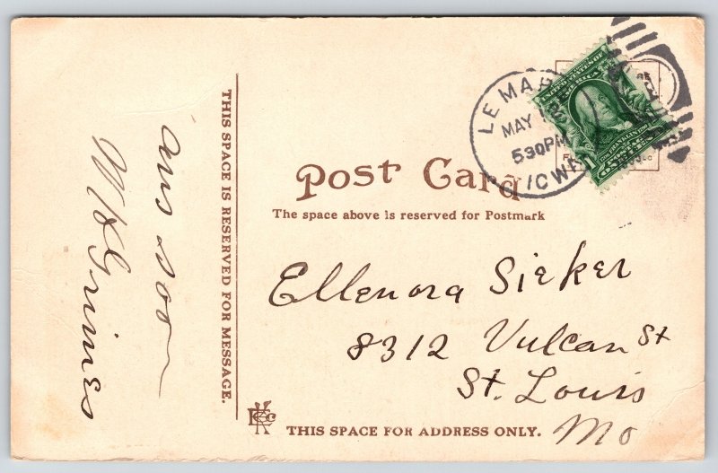 Sioux City Iowa~High School Building~c1910 Postcard