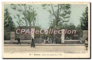 Old Postcard Toulon Entrance to City Garden