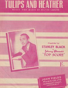 Tulips & Heather Stanley Black 1950s Sheet Music