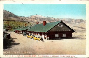 PC N.P. Station, Gardiner, Montana Electric Peak in Distance Yellowstone Park