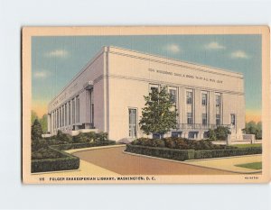 Postcard Folger Shakespearian Library, Washington, District of Columbia