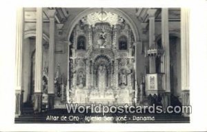 Real Photo Altar de Oro, Iglesia San Jose Panama Panama Unused 