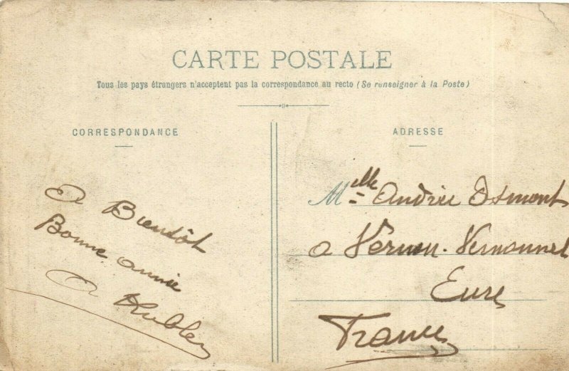 PC CPA LAOS, DÉCHARGEMENT DES ÉLÉPHANTS, Vintage Postcard (b26716)