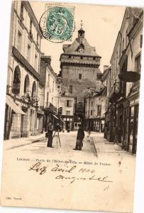 CPA AK LOCHES - Porte de l'Hotel-de-Ville - Hotel de France (229606)