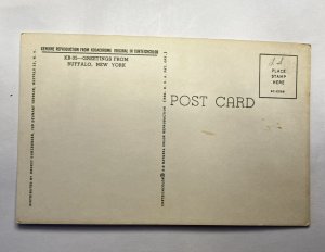 Greetings from BUFFALO, NEW YORK Vintage Postcard K7