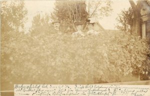 1906 Bakersfield California Hedge people RPPC Postcard 25-12147