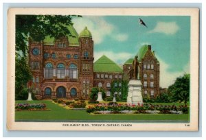 c1910's View Of Parliament Building Toronto Ontario Canada Antique Postcard