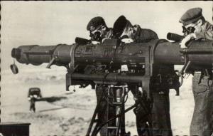 Belgium Belgian Army Using Huge Rangefinder Real Photo Postcard