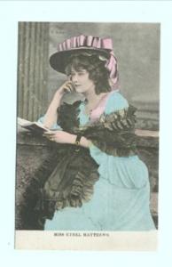 g9759 - stage actress Ethel Matthews in colour - postcard