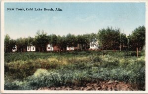 Cold Lake Alberta New Town c1910 Postcard H2