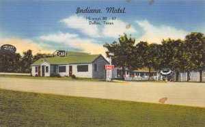 Dallas Texas Indiana Motel Coke Sign Vintage Postcard AA58565