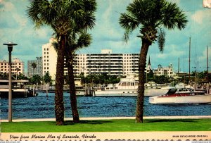 Florida Sarasota Waterfront View From Marina Mar 1977