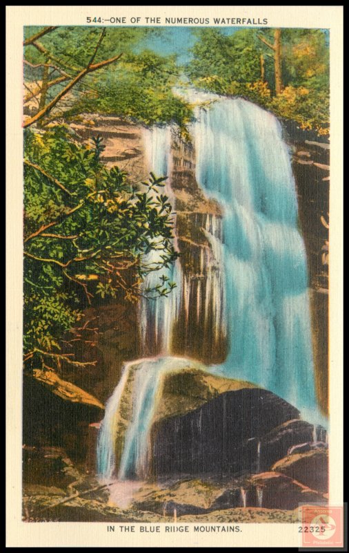 One of the Numerous Waterfalls in the Blue Ridge Mountains, N.C.