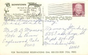 Downtown Travelodge SALT LAKE CITY Utah Roadside 1972 Chrome Vintage Postcard
