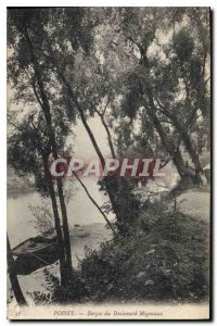 Old Postcard Poissy Berges du Boulevard Migneaux