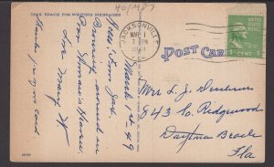 Florida Jacksonville Springfield Park pm1949 ~ Linen