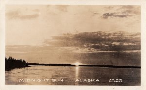 Postcard RPPC Midnight Sun Alaska Cann Fairbanks