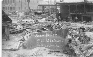 J3/ Denver Colorado RPPC Postcard c1912 Flood Disaster Hardware Viaduct7