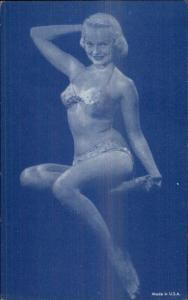 Sexy Pin-Up Woman Semi Nude Arcade Exhibit Card c1920s-30s #15