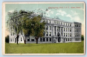 Ames Iowa IA Postcard Engineering Hall I.S.C Iowa State College Building 1917