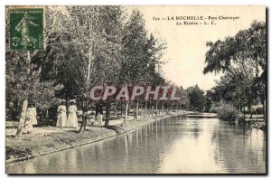 Old Postcard La Rochelle Charruyer Park The river