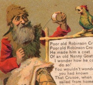 1870s-80s ONT Spool Thread Fairytale Robinson Crusoe Three Little Kittens F164